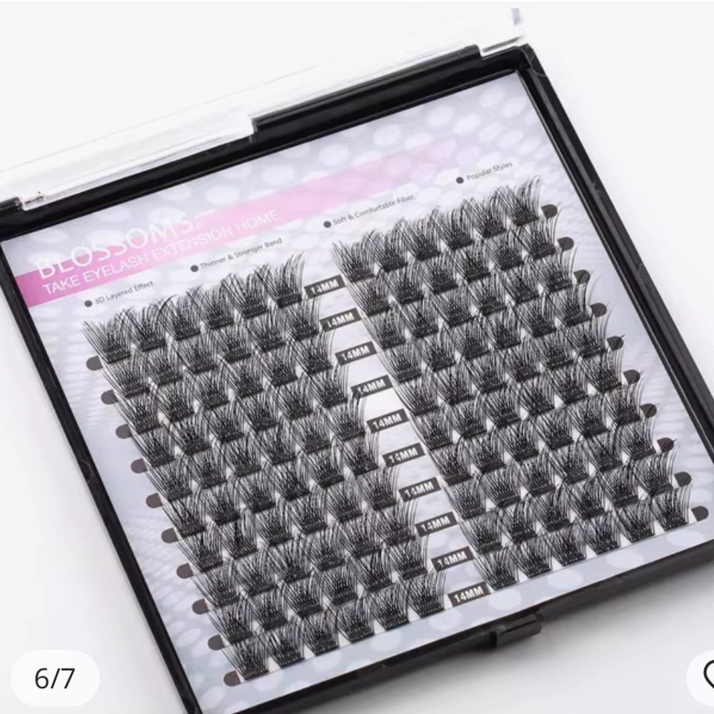 ☀️ 3/$15 Cluster Eyelashes Mink Individual Lashes Segmented Eyelashes Black